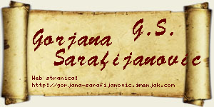 Gorjana Sarafijanović vizit kartica